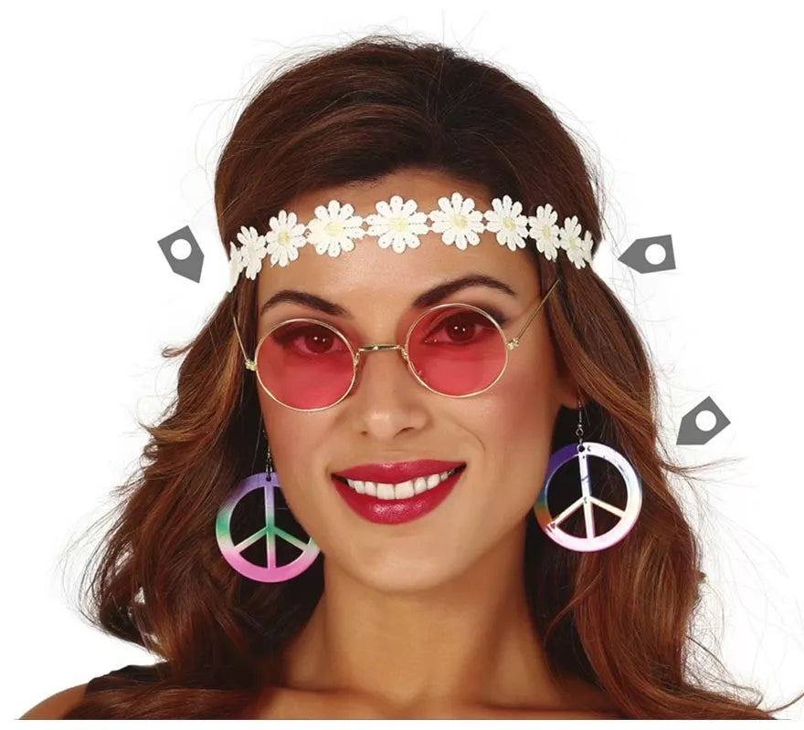 Kit Hippie: Cinta, Gafas y Pendientes