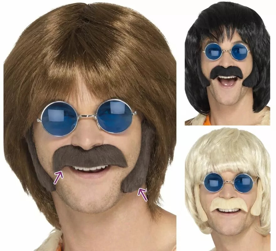 Translation missing: pt-PT.Kit Hippie: Patillas y Bigote en varios colores