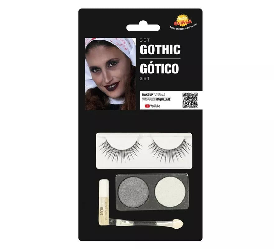 Translation missing: pt-PT.Kit Maquillaje: Plata y Blanco, Pestañas, Pegamento, Pincel