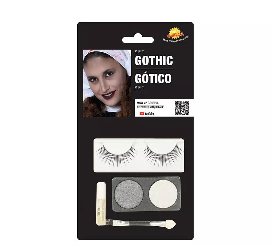 Translation missing: pt-PT.Kit Maquillaje: Plata y Blanco, Pestañas, Pegamento, Pincel