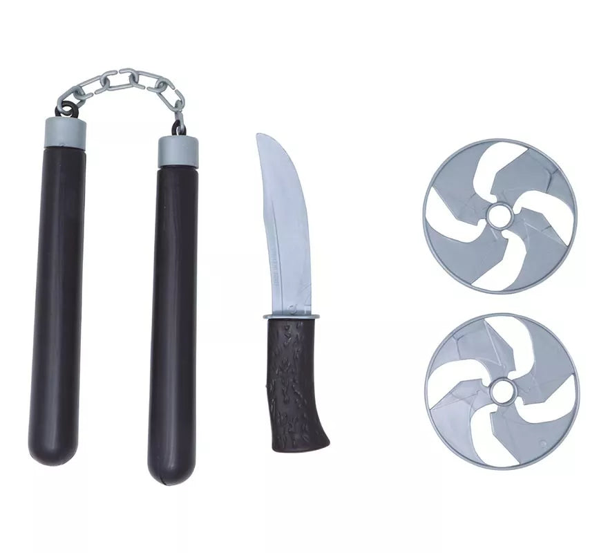Translation missing: pt-PT.Kit Ninja: Nunchaku, Cuchillo y 2 Estrellas