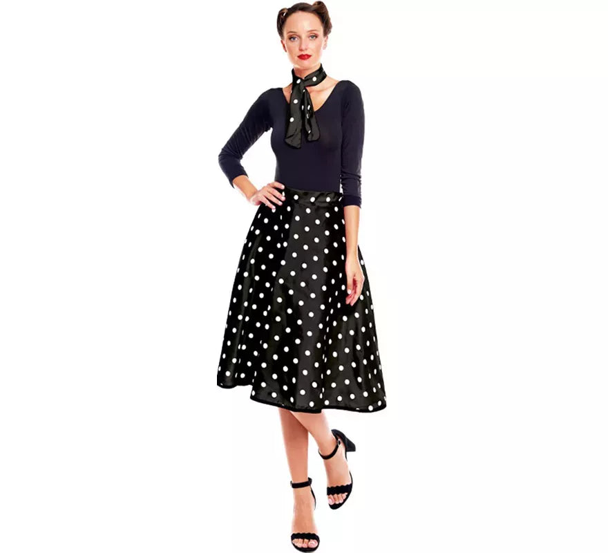 Translation missing: pt-PT.Kit o Disfraz Años 50 en varios colores para mujer: Falda y Pañuelo