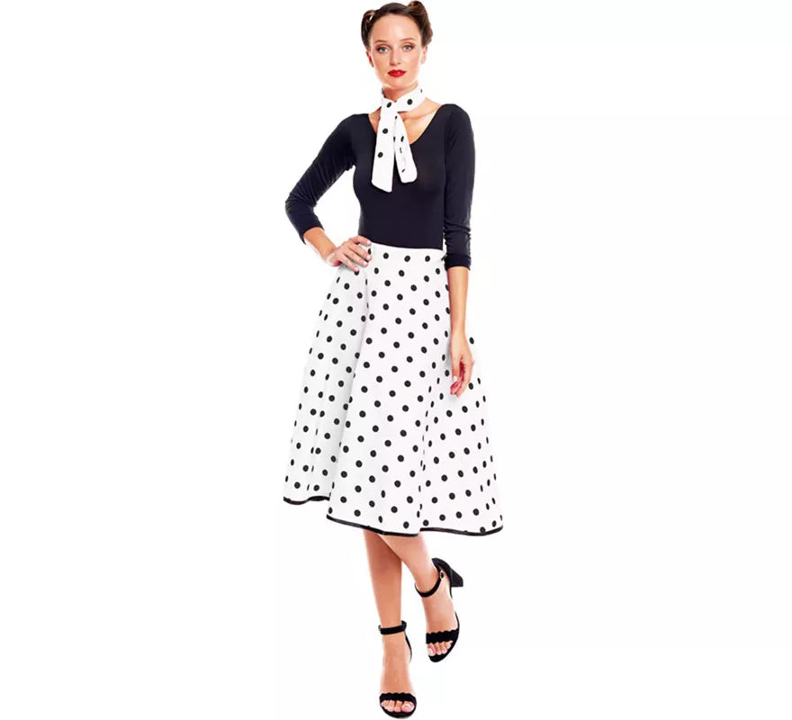 Translation missing: pt-PT.Kit o Disfraz Años 50 en varios colores para mujer: Falda y Pañuelo