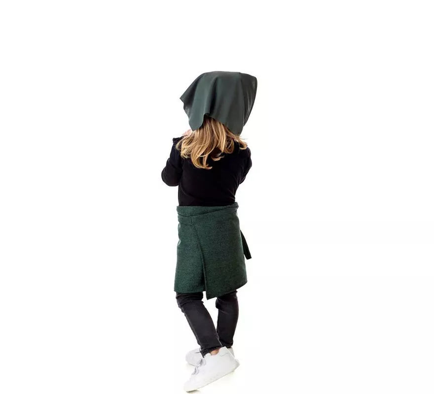 Translation missing: pt-PT.Kit o Disfraz de Castañera Otoño Verde para niña