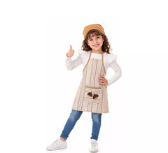 Kit ou Fato Comprido de Vendedora de Castanhas às Riscas Castanhas para menina