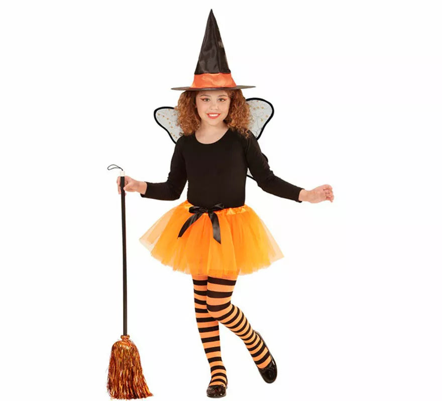Translation missing: pt-PT.Kit o Disfraz de Hada Bruja para niña: Tutu, Alas y Sombrero