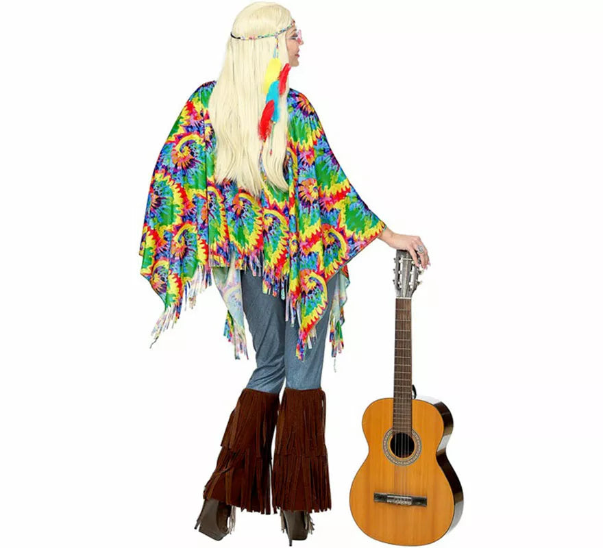 Translation missing: pt-PT.Kit o Disfraz de Hippie Psicodélico: Poncho y Diadema