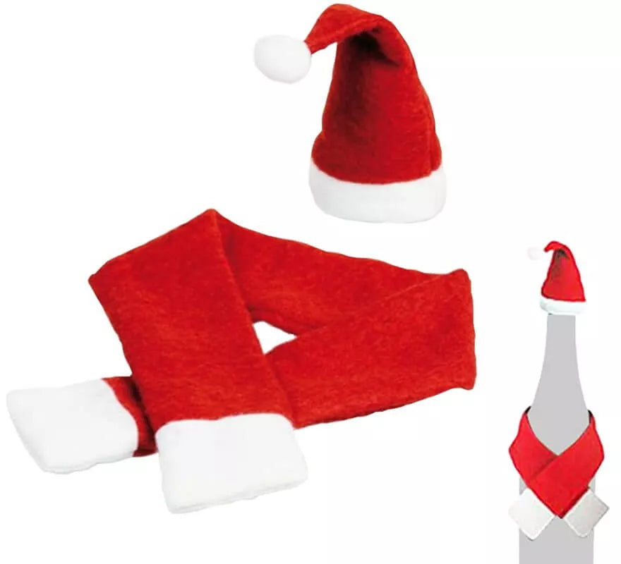 Translation missing: pt-PT.Kit para Botella de Papá Noel: Gorro y Bufanda
