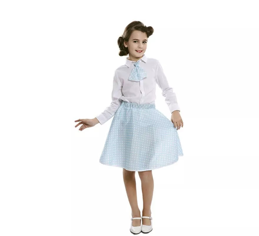Translation missing: pt-PT.Kit Pin-Up Azul para niña: Falda y Corbata