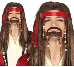 Kit Pirata: Peruca com Dreadlocks e Cavanhaque