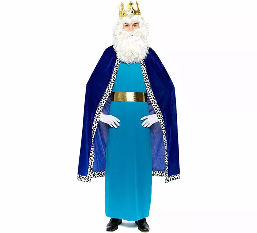 Translation missing: pt-PT.Kit Rey Mago azul adulto: Capa y Corona