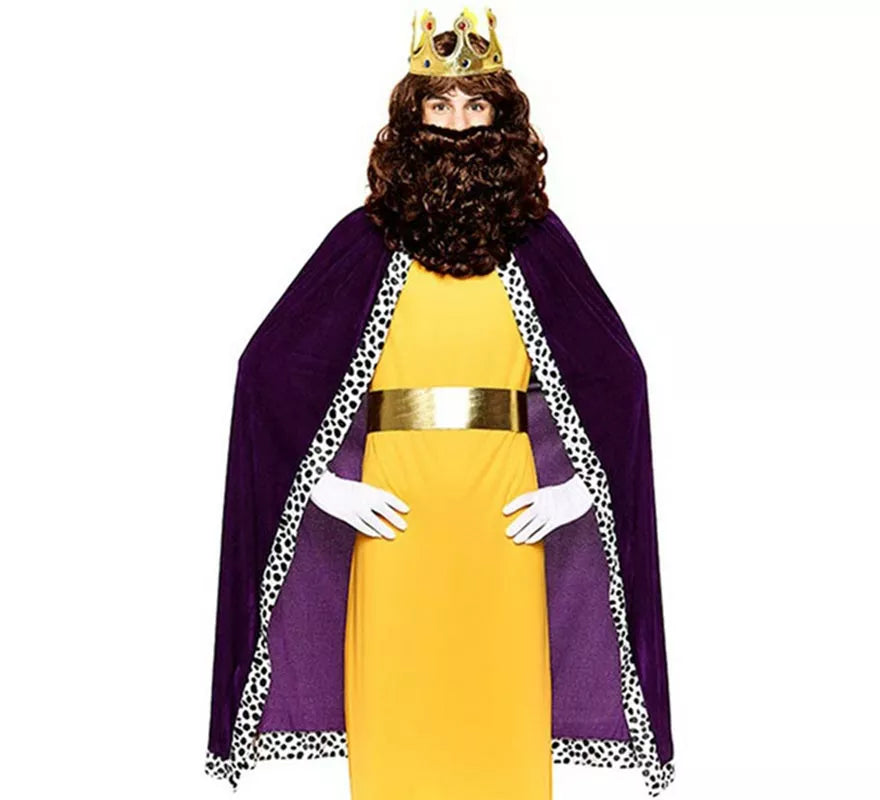 Translation missing: pt-PT.Kit Rey Mago morado adulto: Capa y Corona