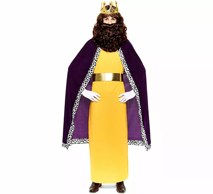 Translation missing: pt-PT.Kit Rey Mago morado adulto: Capa y Corona