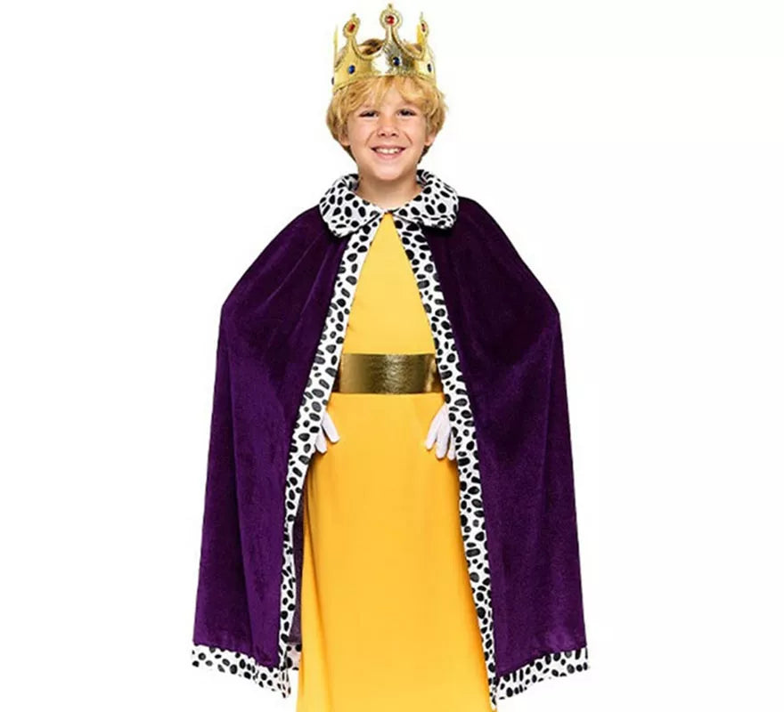 Translation missing: pt-PT.Kit Rey Mago morado Infantil: Capa y Corona