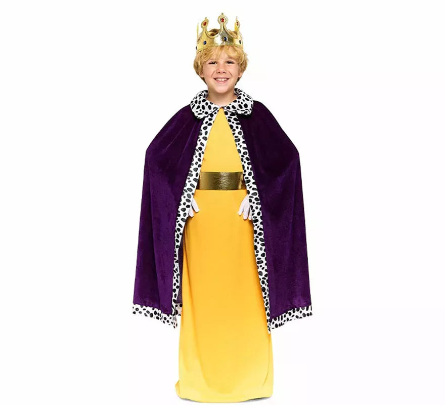 Translation missing: pt-PT.Kit Rey Mago morado Infantil: Capa y Corona