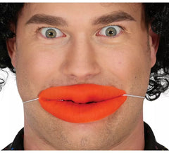 Lábios Grotescos de Látex Vermelho