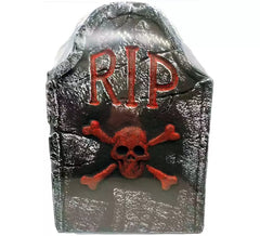 Lápide de caveira de espuma RIP 37x2,50x55 cm