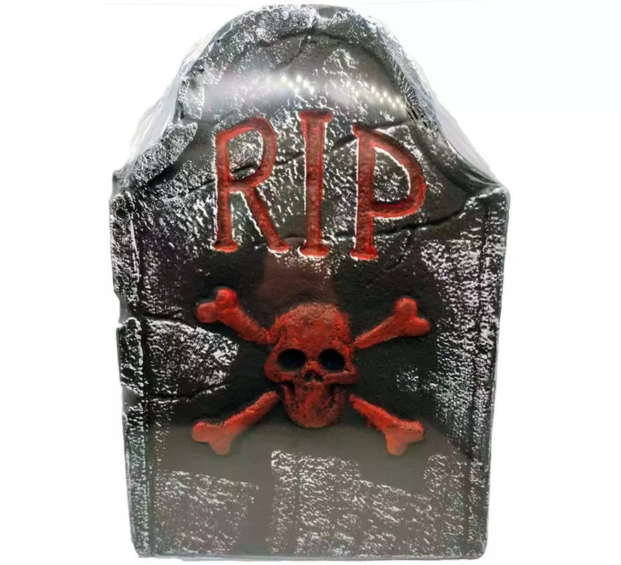 Translation missing: pt-PT.Lápida Calavera de Foam RIP de 37x2,50x55 cm