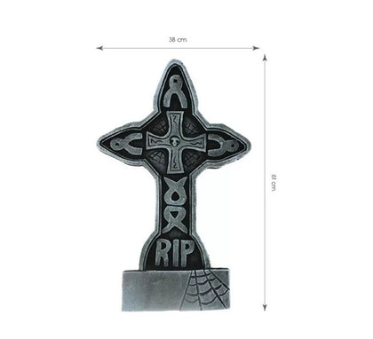 Lápida Cruz RIP de 61x38 cm