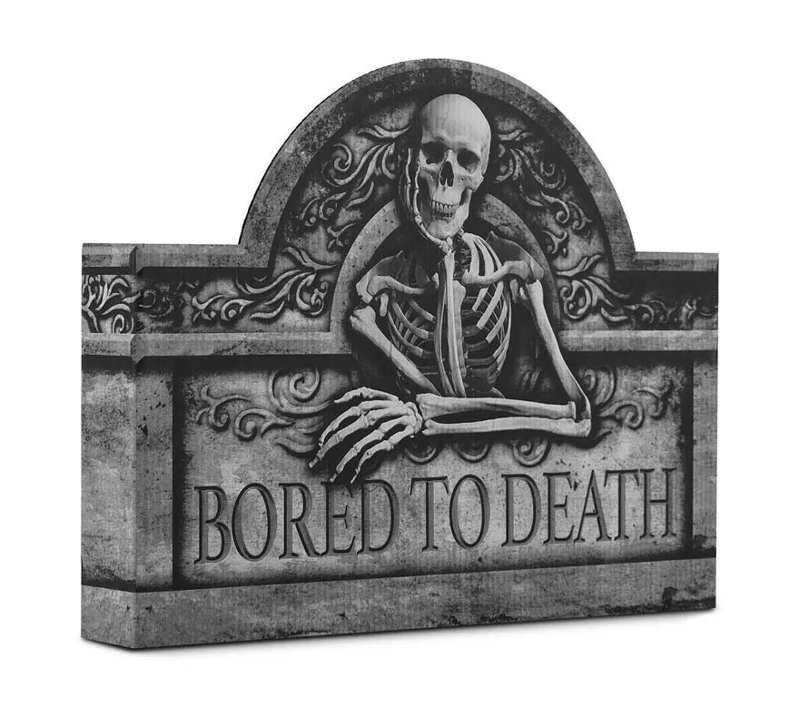 Translation missing: pt-PT.Lápida de Cartón Bored to Death de 27,5x37 cm