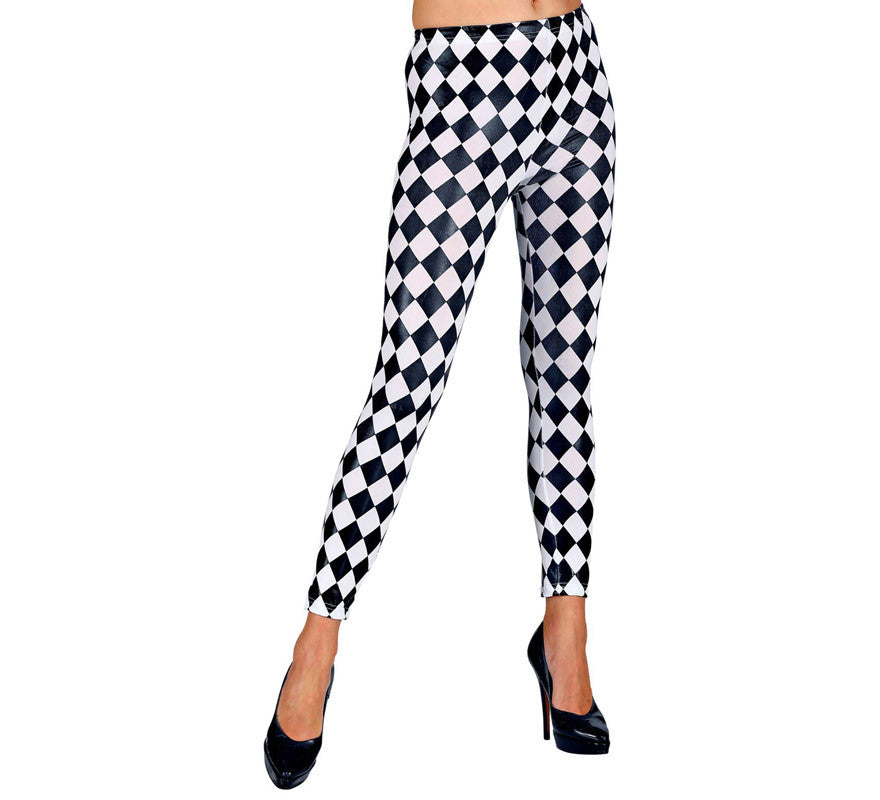 Translation missing: pt-PT.Leggings a Rombos Blancos y Negros para mujer