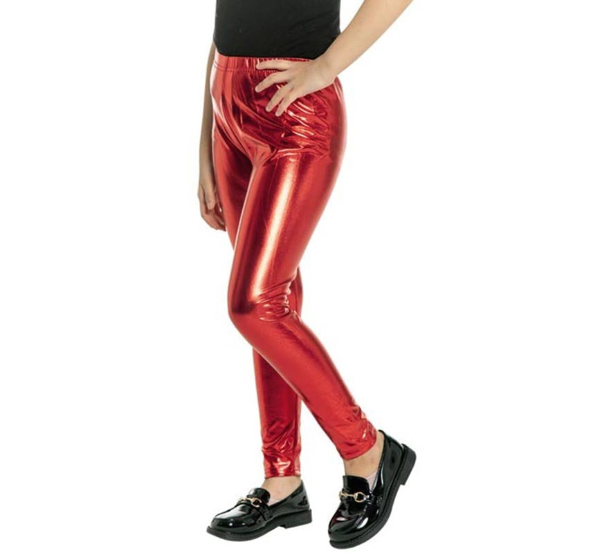 Translation missing: pt-PT.Leggings Rojo Brillante para niña