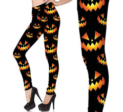 Leggings femininas de abóbora