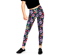 Leggings Catrina Skull para meninas