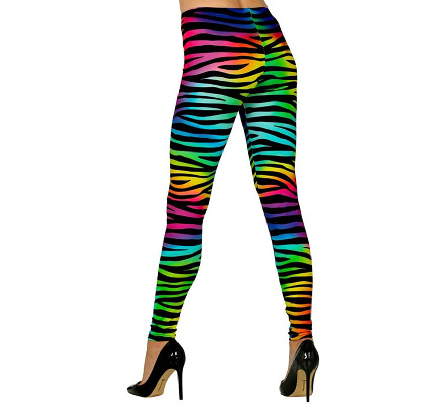 Translation missing: pt-PT.Leggins estampado Leopardo Neón multicolor Años 80
