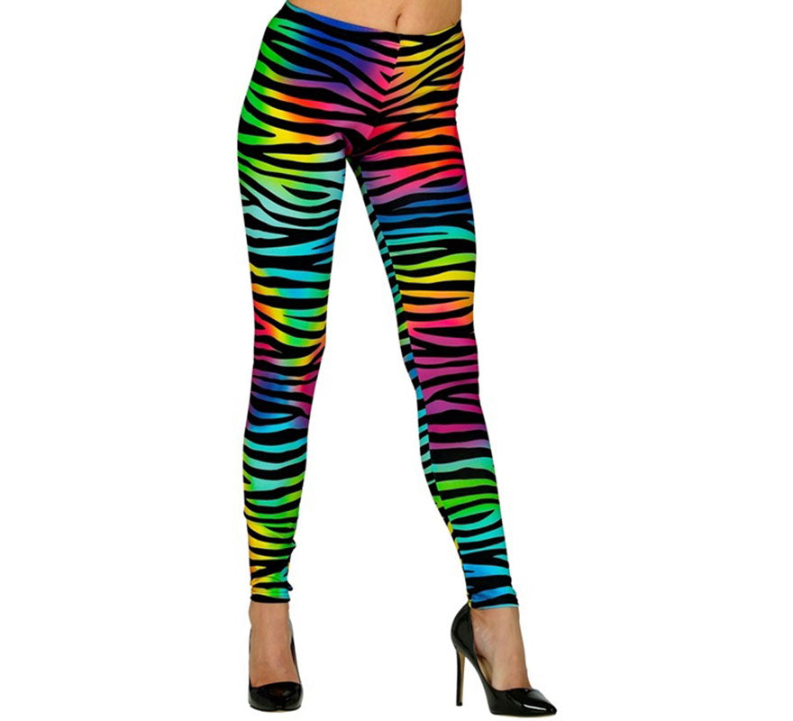Translation missing: pt-PT.Leggins estampado Leopardo Neón multicolor Años 80