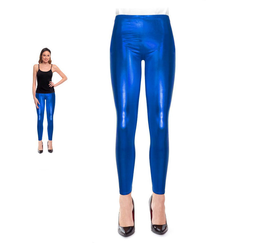 Translation missing: pt-PT.Leggins Metalizado azul oscuro para mujer