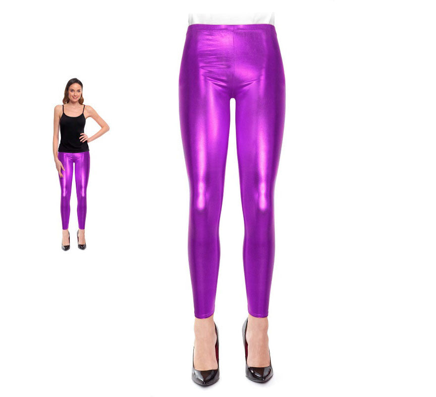 Translation missing: pt-PT.Leggins Metalizado lila para mujer