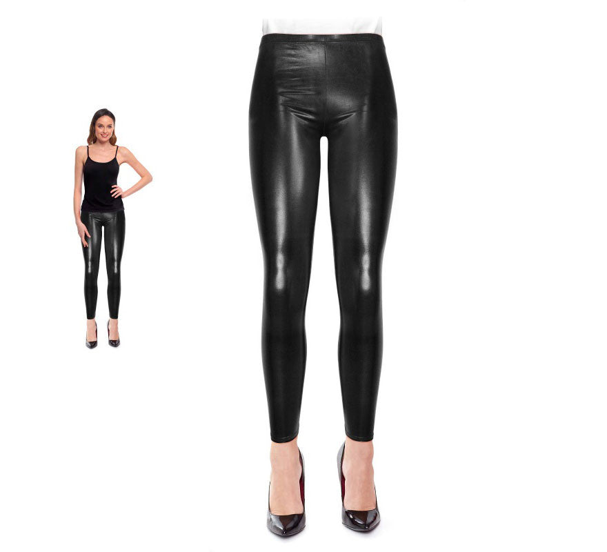 Leggins Metalizado negro para mujer