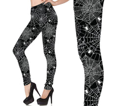 Leggings teias de aranha para mulheres