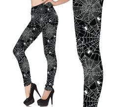 Leggings teias de aranha para mulheres