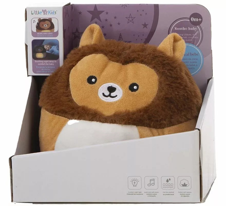 Translation missing: pt-PT.León de Peluche Relajante con Luz y Sonido de 24 cm