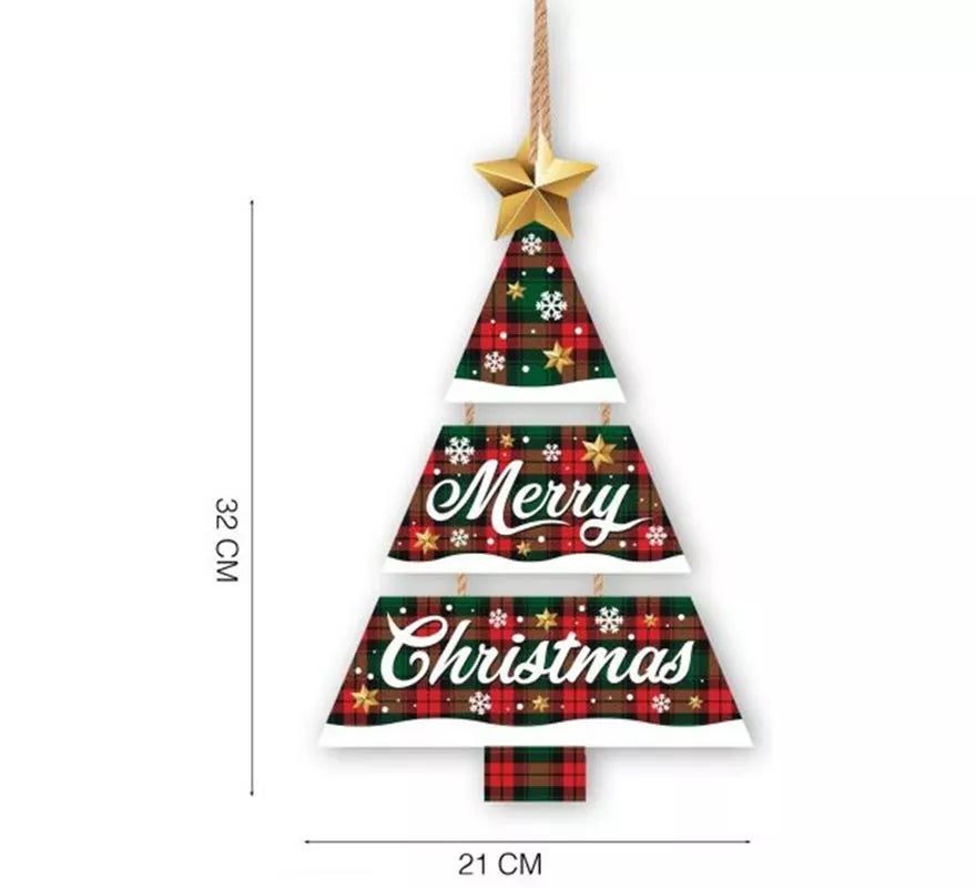 Translation missing: pt-PT.Letrero Árbol Merry Christmas de 32x21 cm