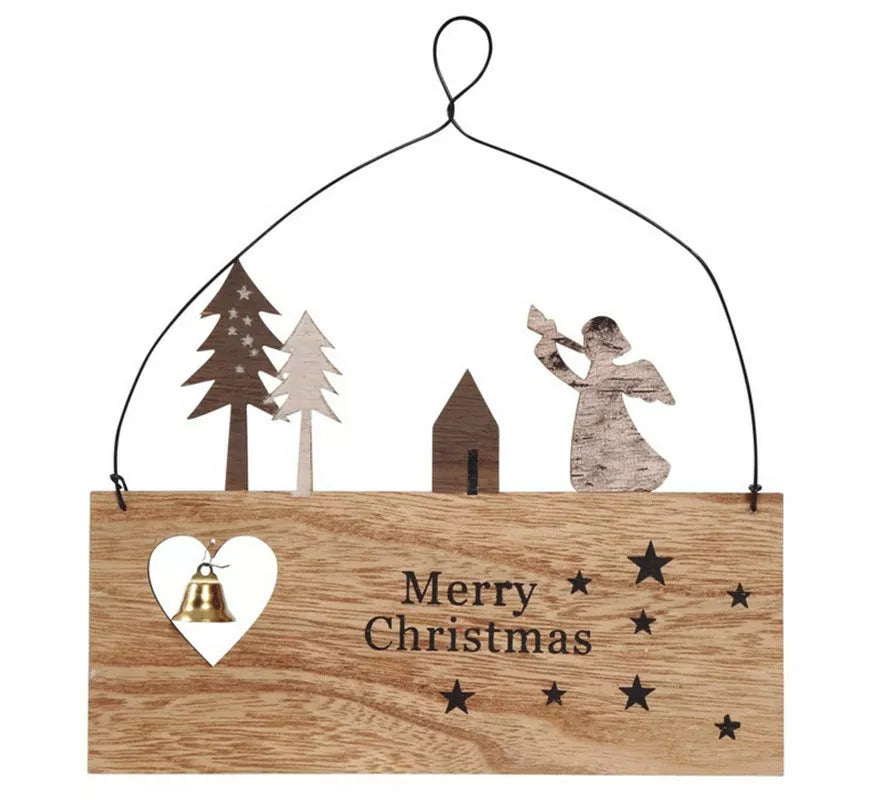 Translation missing: pt-PT.Letrero Colgante Merry Christmas de 19X21 cms