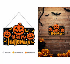 Sinal de abóbora de Feliz Halloween 37x27 cm
