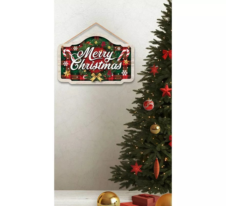 Letrero Merry Christmas de 34x19 cm