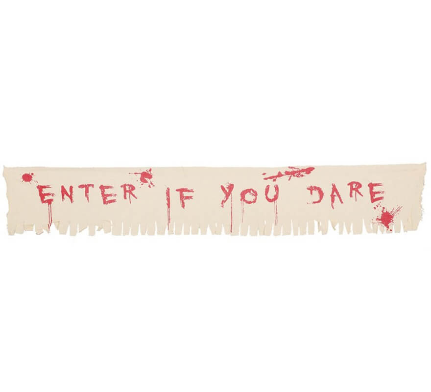 Translation missing: pt-PT.Letrero Tela (Enter If you dare) 29X175 Cm