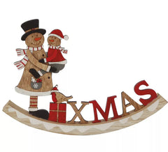 Placa de Natal de madeira 20 cm