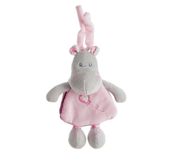 Livreto de hipopótamo rosa de 22 cm