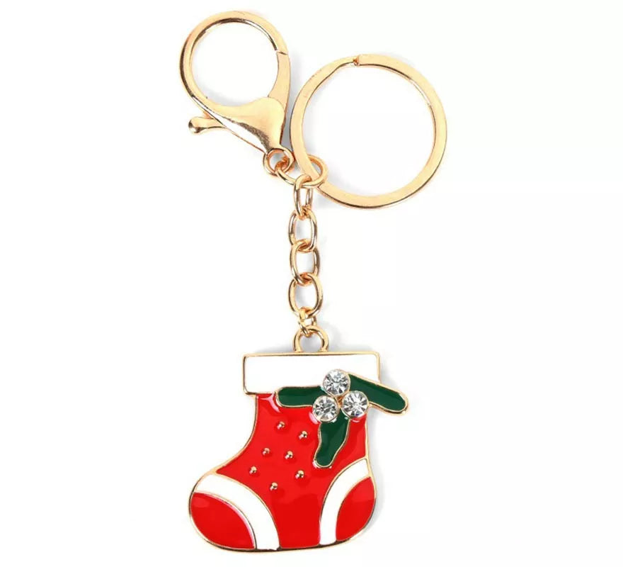 Translation missing: pt-PT.Llavero de Calcetín Navideño rojo de 3,5x4 cm