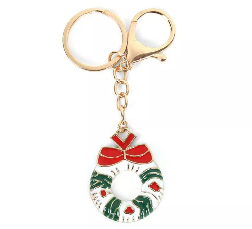 Translation missing: pt-PT.Llavero de Corona de Navidad de 3,5x4 cm