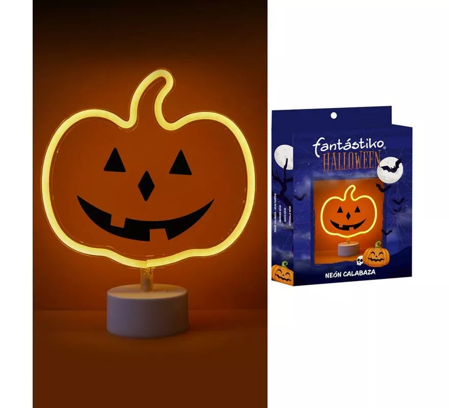 Translation missing: pt-PT.Luz neón de Calabaza con Soporte de 23x9x27 cm