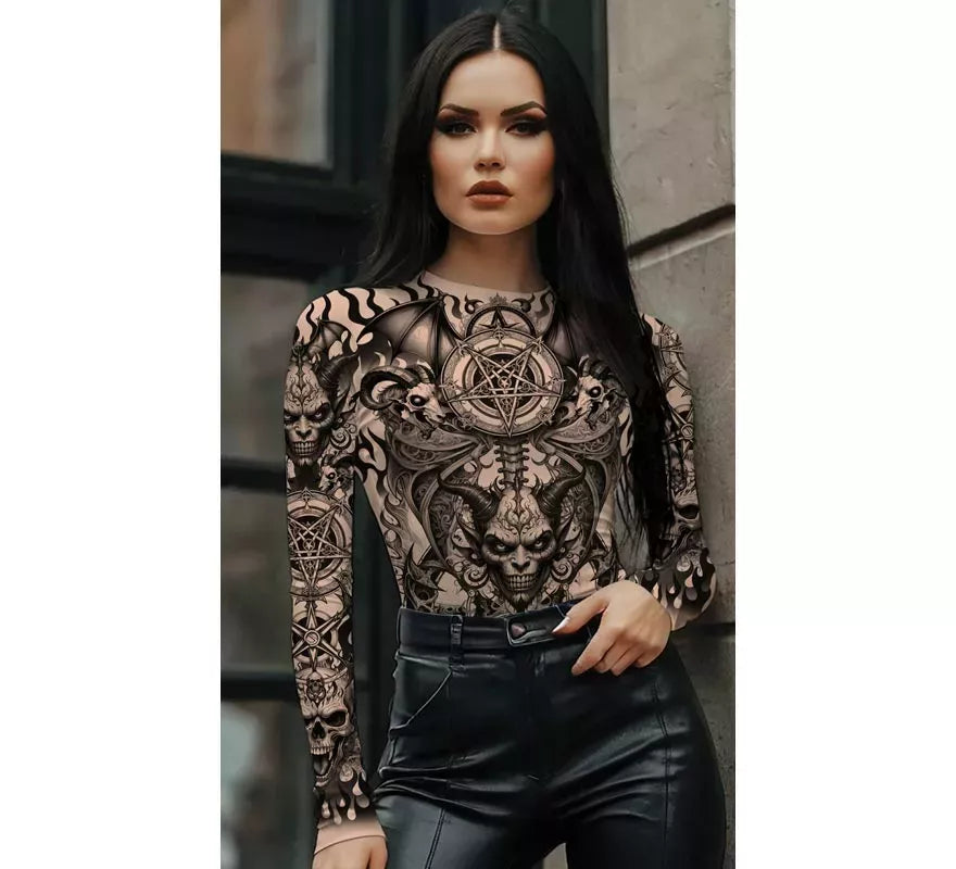 Body de la Muerte Efecto Tatuajes para mujer