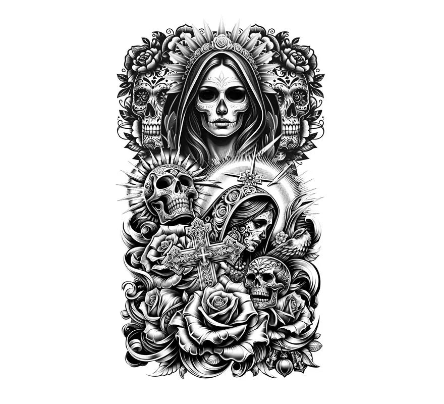 Translation missing: pt-PT.Manga de Tatuaje Catrina