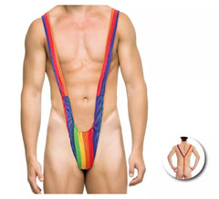 Mankini arco-íris adulto
