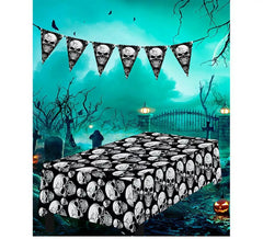 Toalha de mesa de caveiras temíveis 137x274 cm